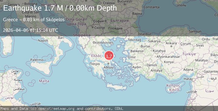 Map of Near the coast of Greece