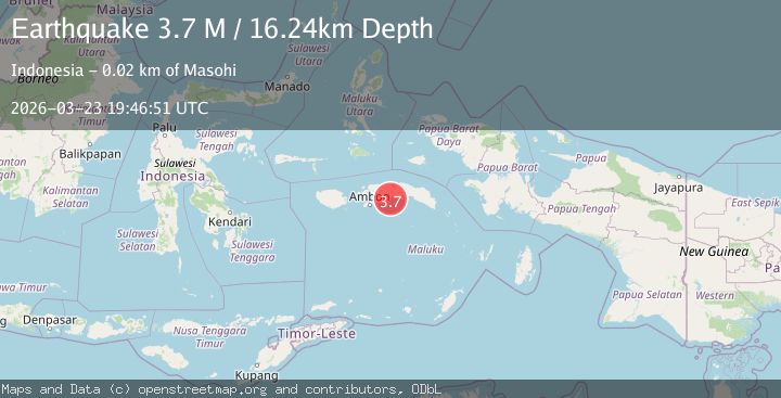 Map of Seram, Indonesia