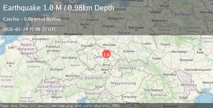 Map of Poland-Czech Republic border region