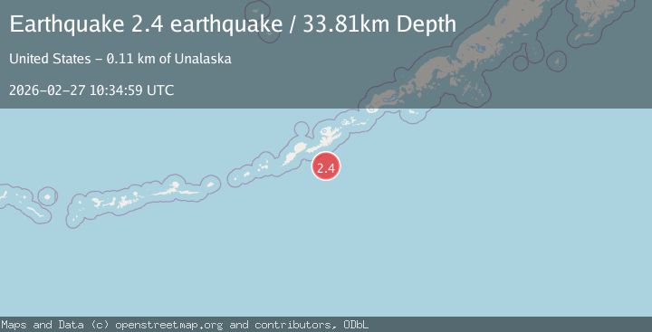 Map of Fox Islands, Aleutian Islands, Alaska