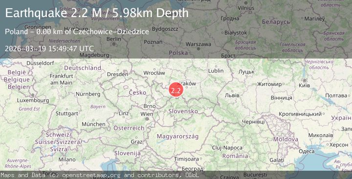 Map of Poland-Czech Republic-Slovakia Border Region