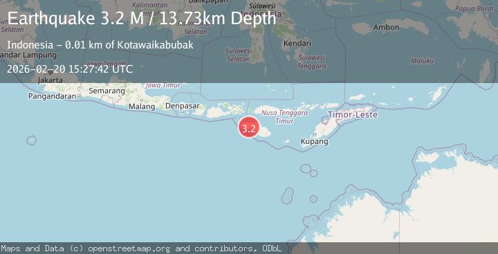 Map of Sumba region, Indonesia