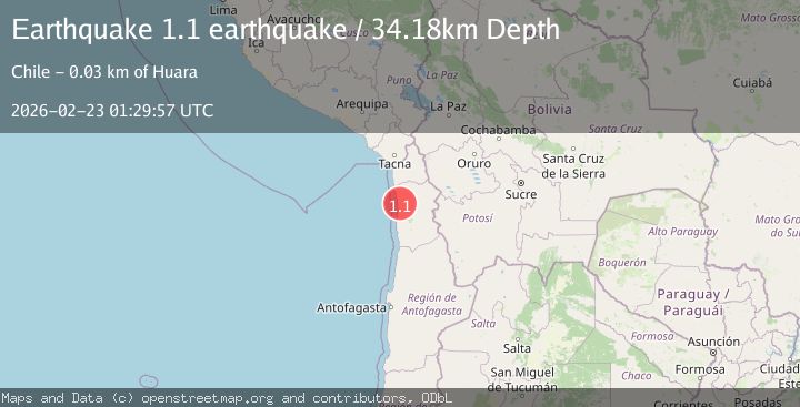 Map of Tarapaca, Chile