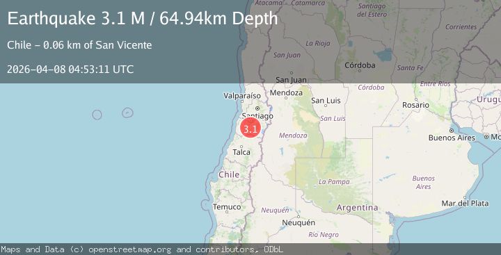 Map of Libertador General Bernardo O'Higgins, Chile