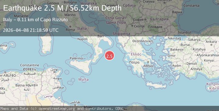 Map of Ionian Sea
