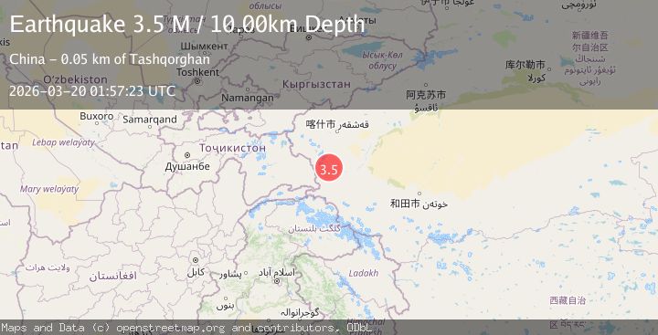 Map of southern Xinjiang, China