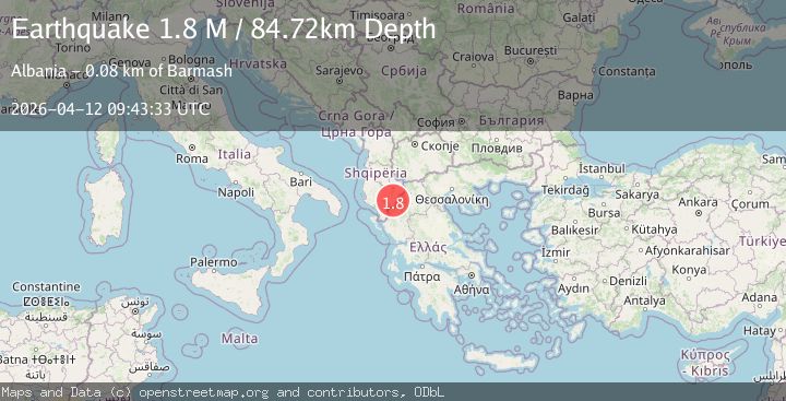 Map of Greece-Albania border region