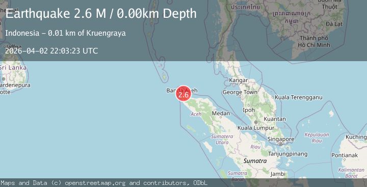 Map of northern Sumatra, Indonesia