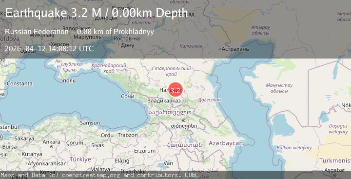 Map of Caucasus region, Russia