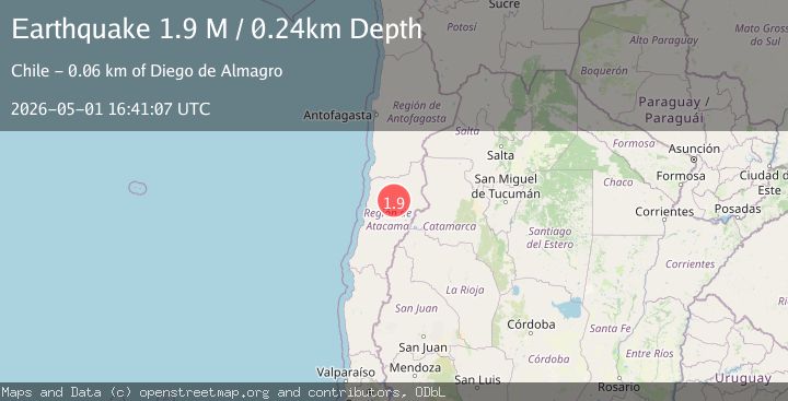 Map of Atacama, Chile