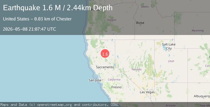 Map of Lassen Peak area, California