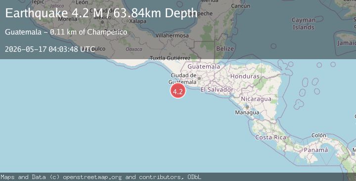 Map of offshore Guatemala