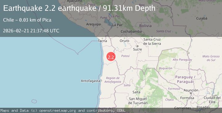 Map of Tarapaca, Chile
