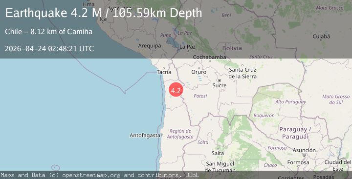 Map of Tarapaca, Chile