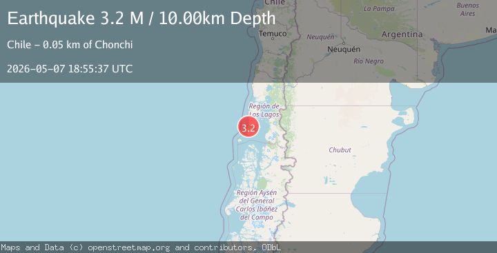 Map of Isla Chiloe, Los Lagos, Chile