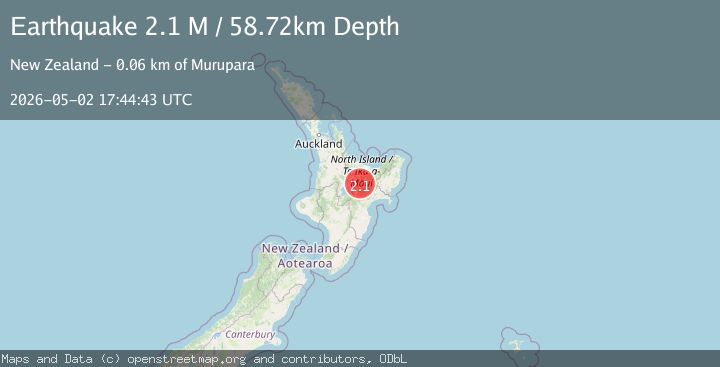 Map of Whakatane District, New Zealand