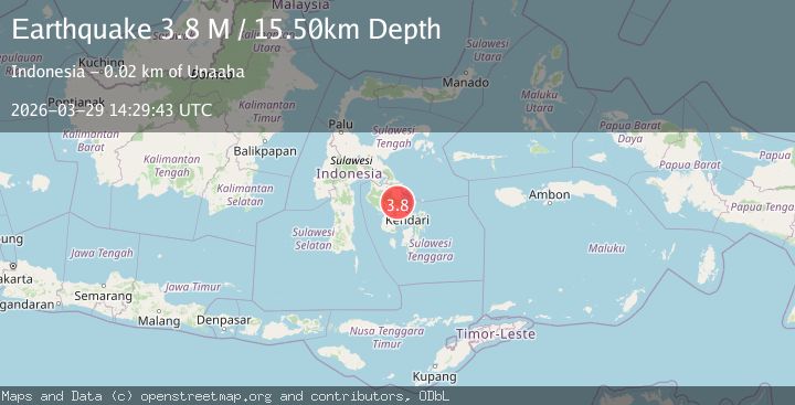 Map of Sulawesi, Indonesia