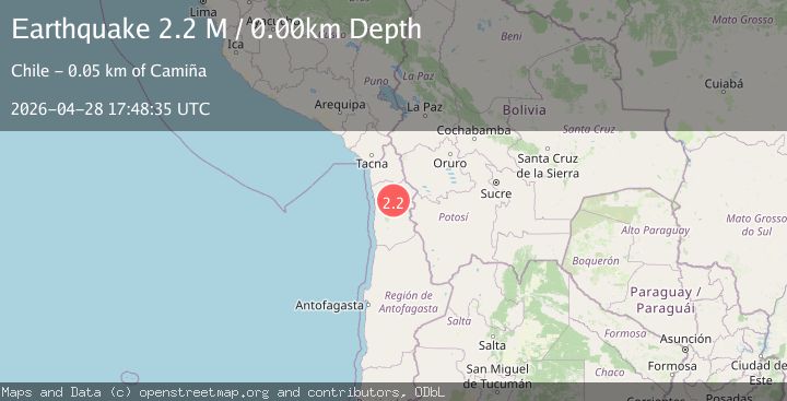 Map of Tarapaca, Chile