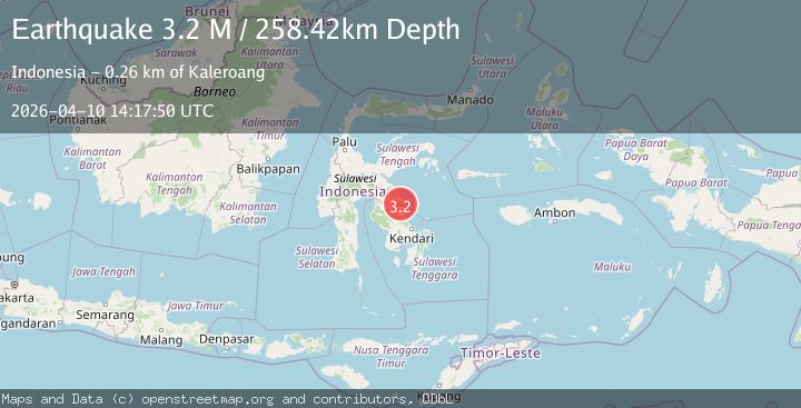 Map of Sulawesi, Indonesia