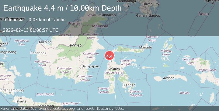 Map of Minahasa, Sulawesi, Indonesia