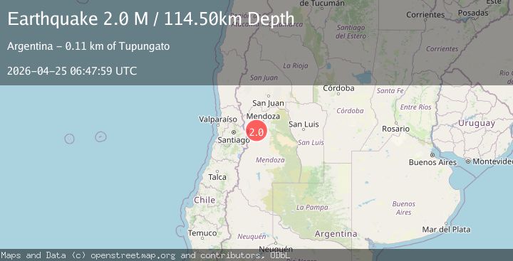Map of Mendoza, Argentina