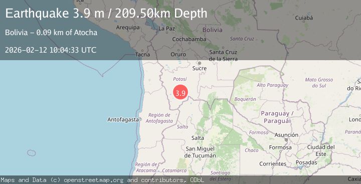 Map of Potosi, Bolivia