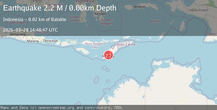 Map of Timor region, Indonesia