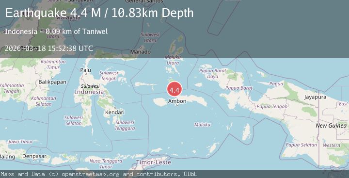 Map of Ceram Sea, Indonesia