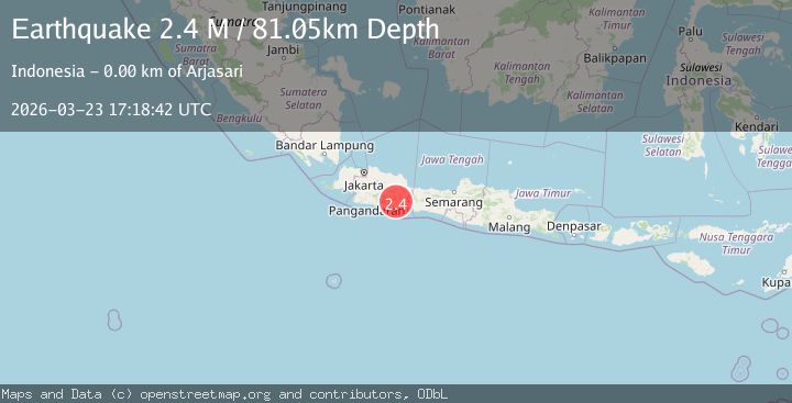 Map of Java, Indonesia