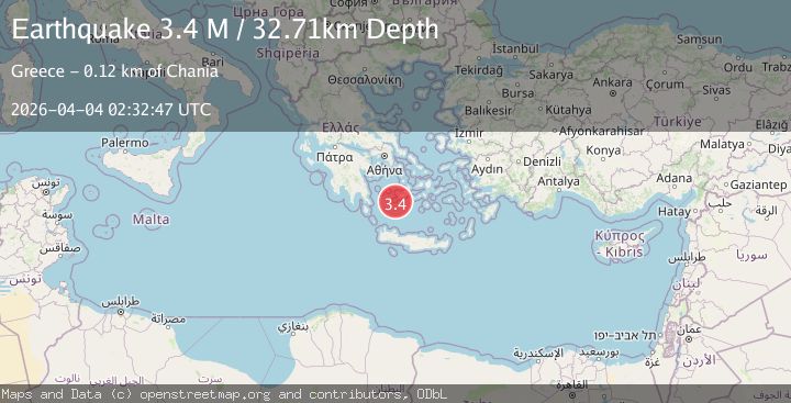 Map of Offshore southern Greece