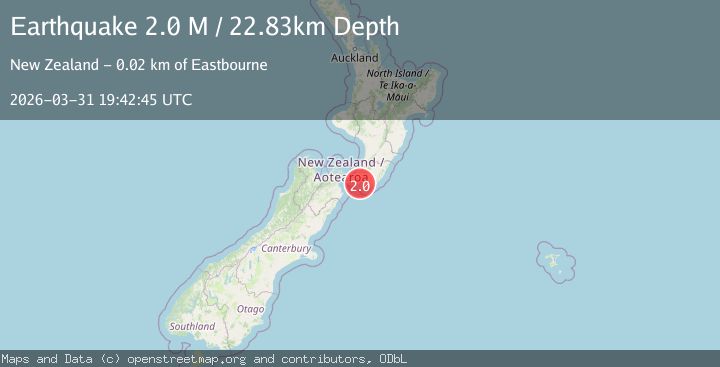 Map of Cook Strait, New Zealand