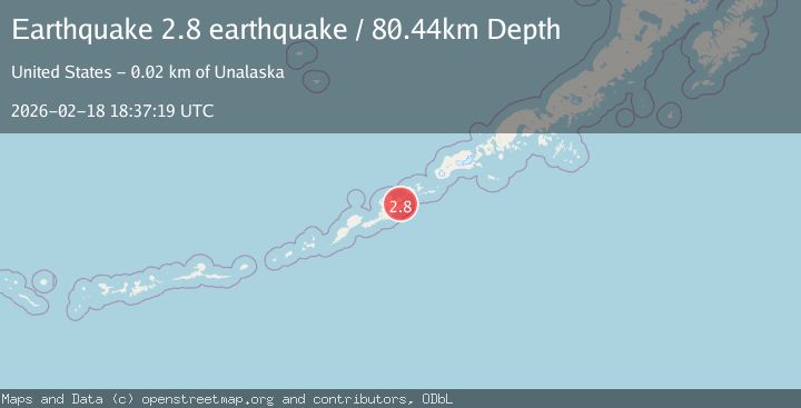 Map of Fox Islands, Aleutian Islands, Alaska