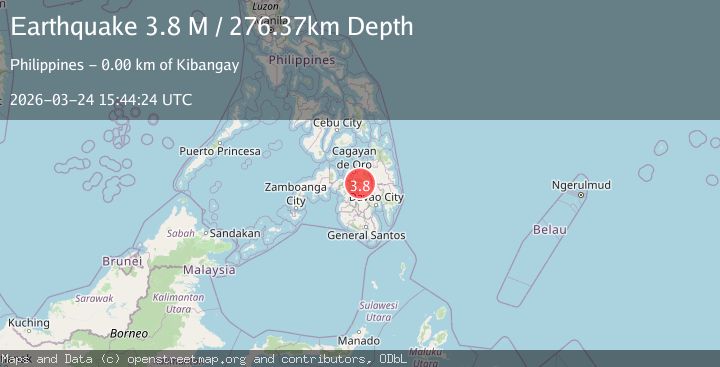 Map of Mindanao, Philippines