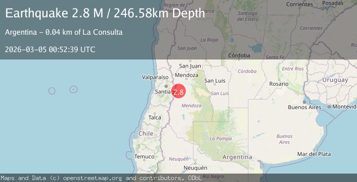 Map of Mendoza, Argentina