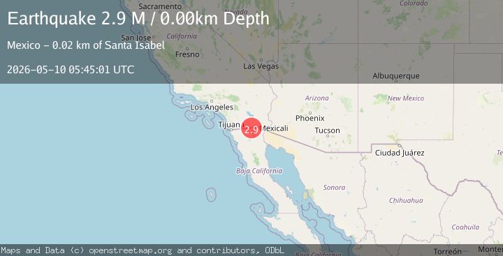 Map of California-Baja California border region
