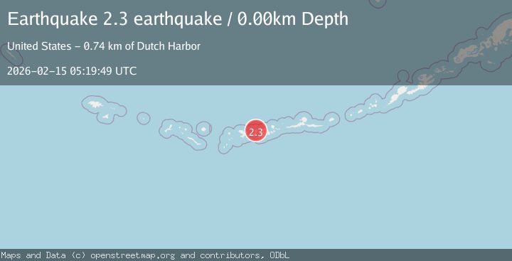 Map of Andreanof Islands, Aleutian Islands, Alaska