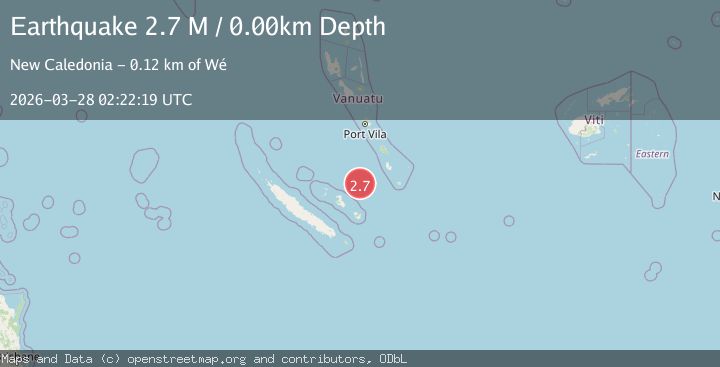 Map of Loyalty Islands, New Caledonia