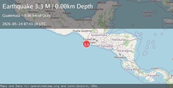 Map of offshore Guatemala