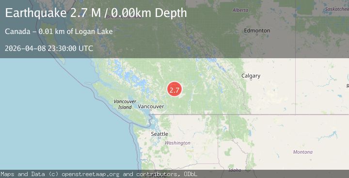 Map of British Columbia, Canada