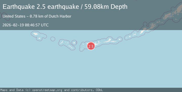Map of Andreanof Islands, Aleutian Islands, Alaska