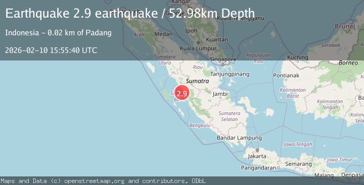 Map of southern Sumatra, Indonesia