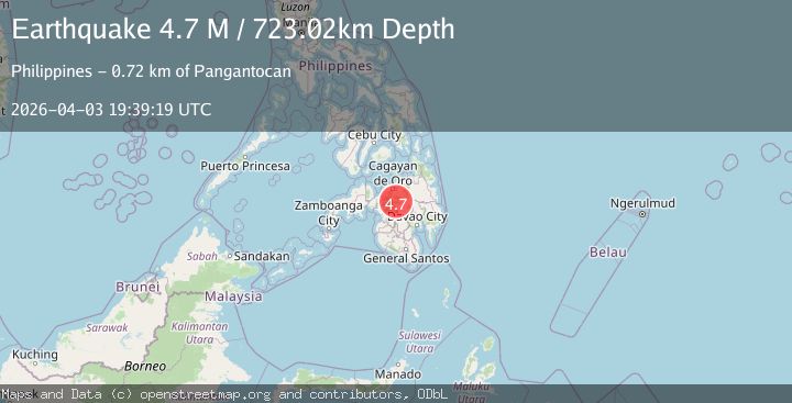 Map of Mindanao, Philippines