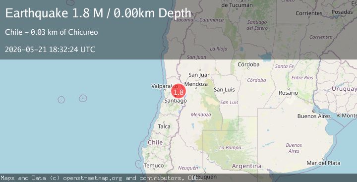 Map of Region Metropolitana, Chile