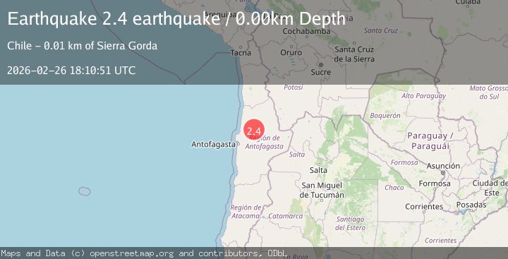Map of Antofagasta, Chile