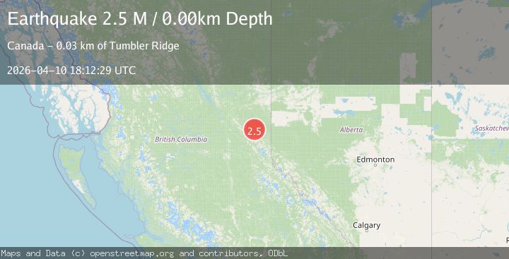 Map of British Columbia, Canada