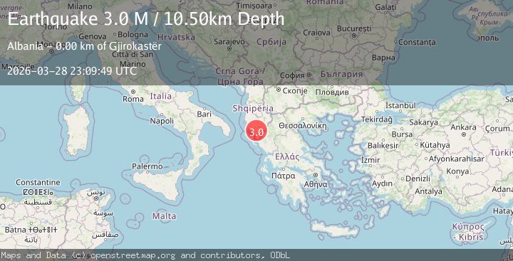 Map of Greece-Albania border region
