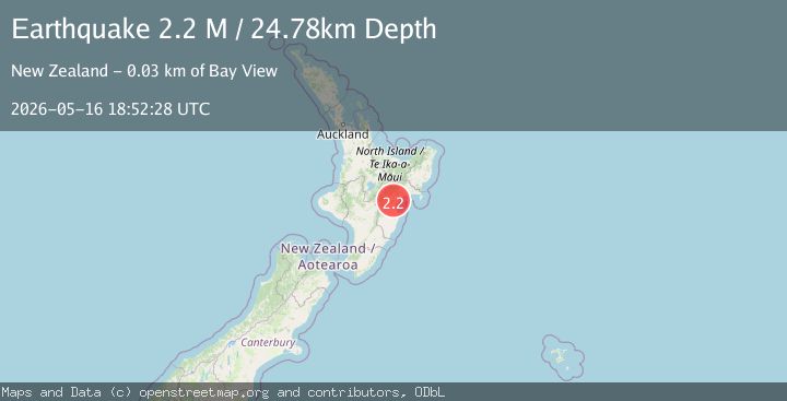 Map of Hastings District, New Zealand
