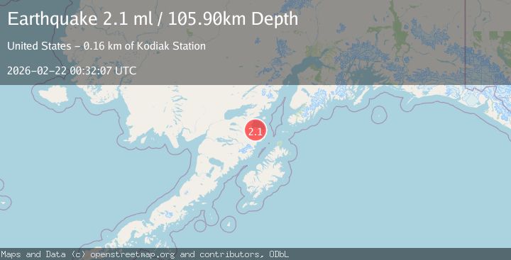Map of Kodiak Island region, Alaska