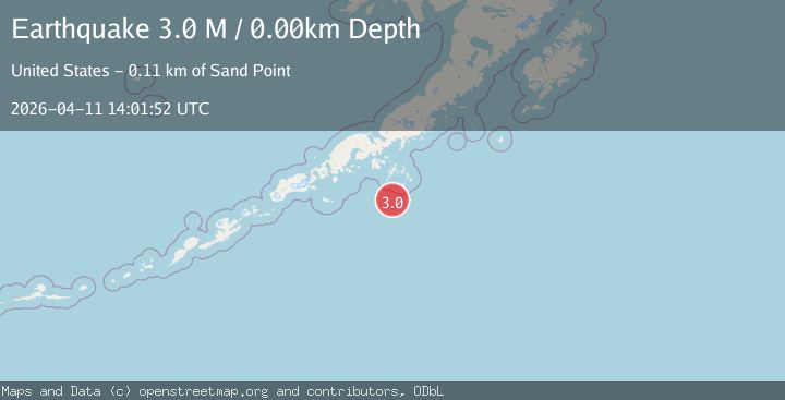 Map of south of Alaska