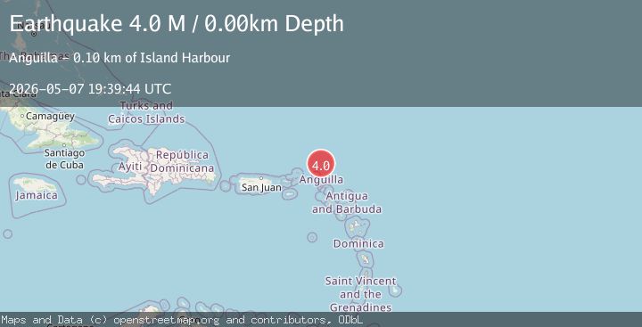 Map of Anguilla region, Leeward Islands
